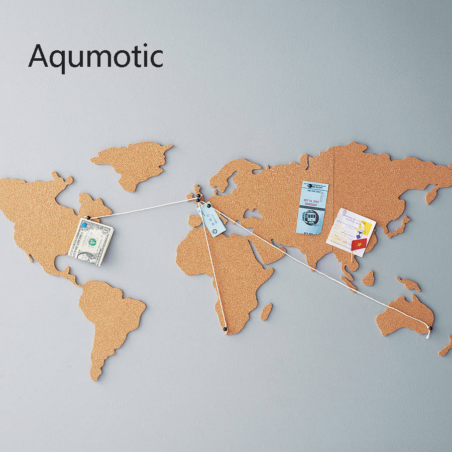 Star Map Poster - Aqumotic Cork World แผนที่ Travel ข้อความ