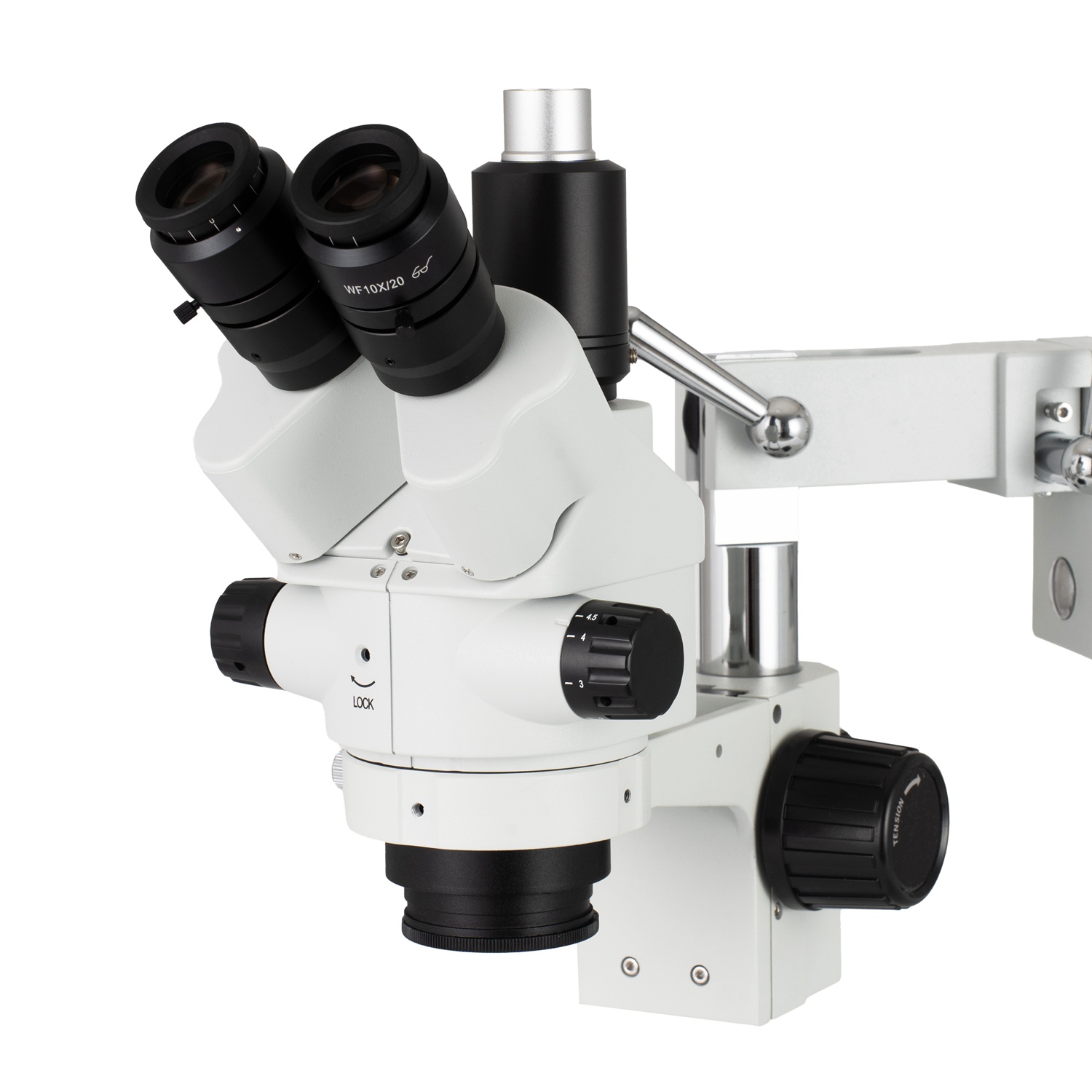 Amscope Microscope Stereo 7X-45X - กล้องจุลทรรศน์สเตอริโอซูมแบบสามตา AmScope กำลังขยาย 7X-45X พร้อมระบบ Simul-Focal
