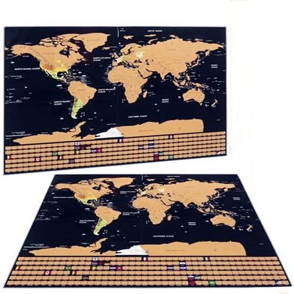 Star Map Poster - ใหม่ Deluxe Travel Scratch World-แผนที่ Wall