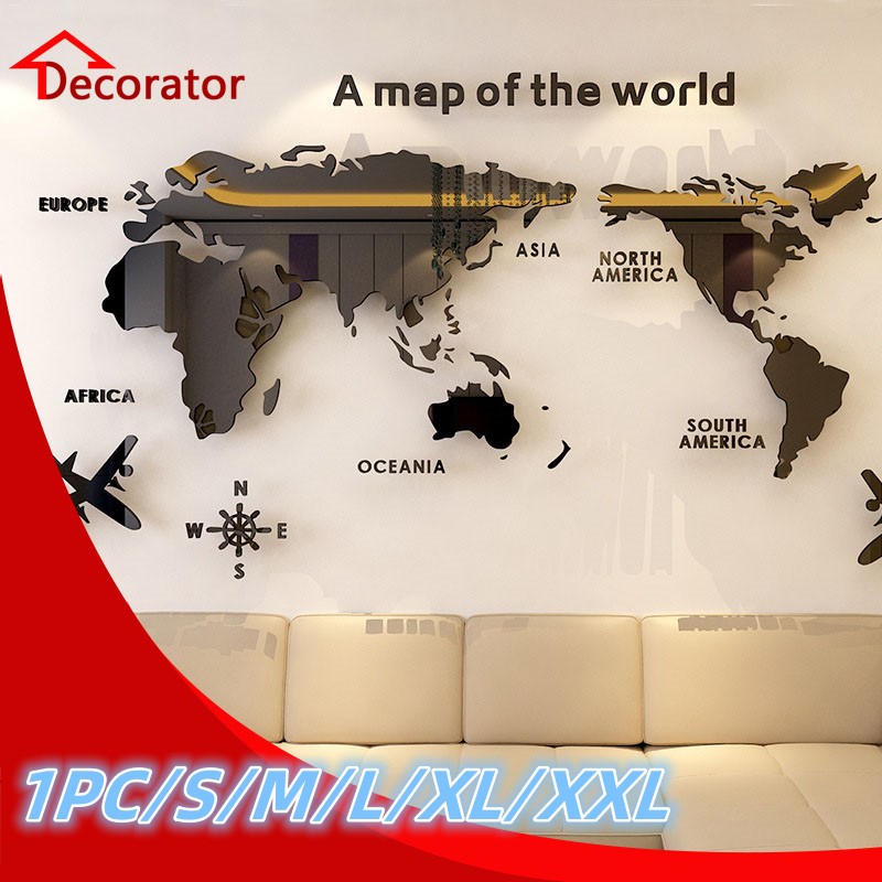 Star Map Poster - แผนที่โลกแบบนอร์ดิกอะคริลิค3มิติรูปลอกติดผนังสำนักงานห้องนั่งเล่นโซฟาตกแต่งผนังพื้นหลัง