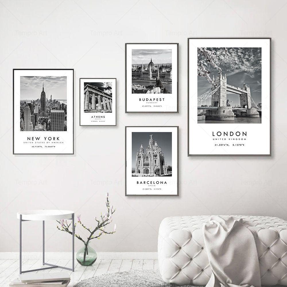 สีดําสีขาว City Travel การถ่าย - Star Map Poster บทวิจารณ์และราคา