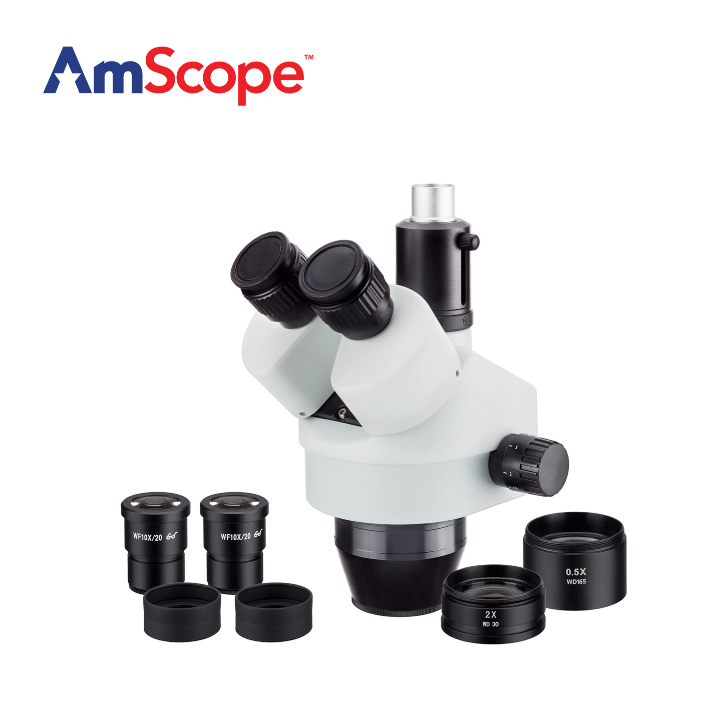 กล้องจุลทรรศน์สเตอริโอแบบซูมสา - Amscope Microscope Stereo 7X-45X บทวิจารณ์และราคา