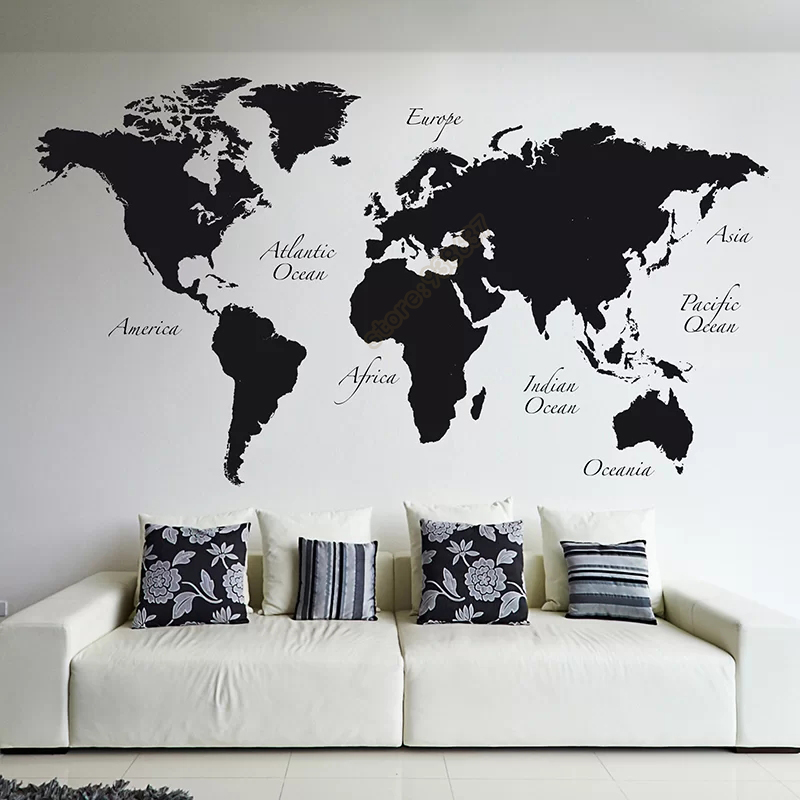 ขนาดใหญ่ World แผนที่สติ๊กเกอร - Star Map Poster บทวิจารณ์และราคา