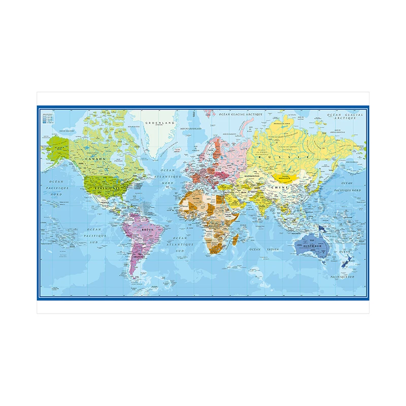 Carte Du Monde World แผนที่โปส - Star Map Poster บทวิจารณ์และราคา